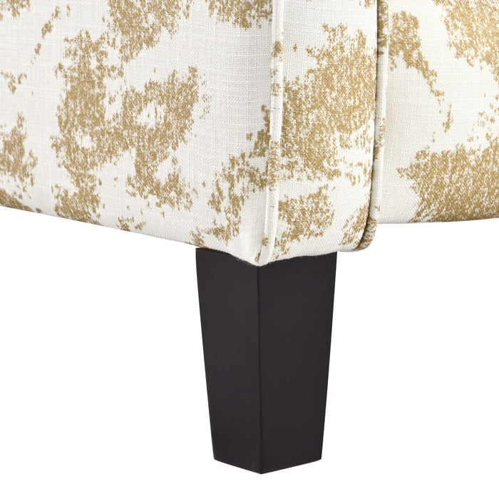 Push Back Upholstered Recliner Armchair