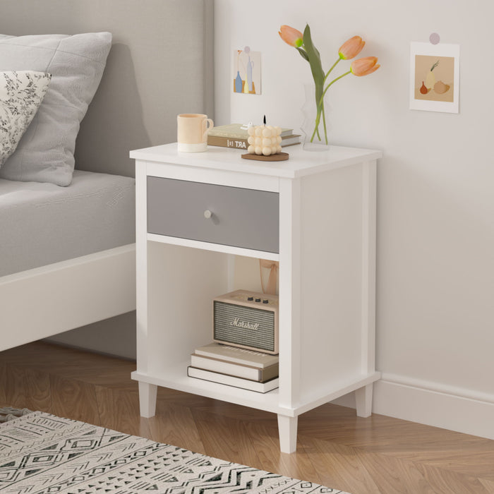 Nightstand With 1 Drawer 1 Shelf