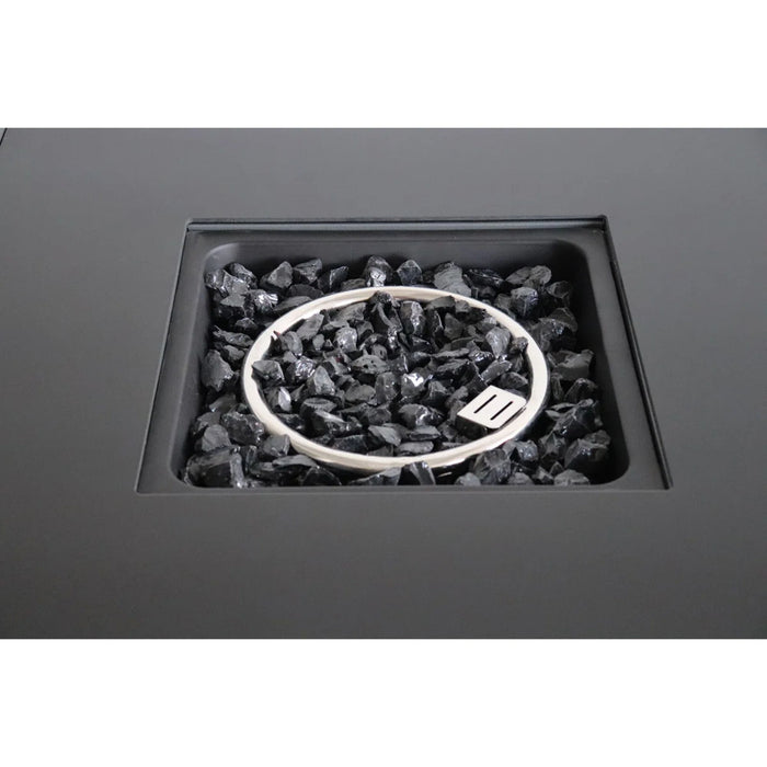 Outdoor Fire Pit Table With Lid High-Quality Materials - Gray