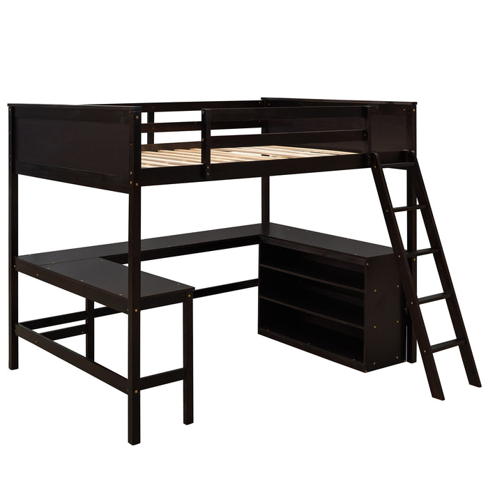 Loft Bed With Shelves With Desk