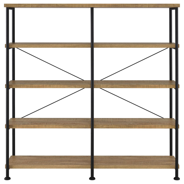 Analiese 63-inch 4-shelf Double Bookshelf Mango