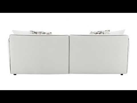 Yolanda - Loveseat With 4 Pillows - Beige Chenille