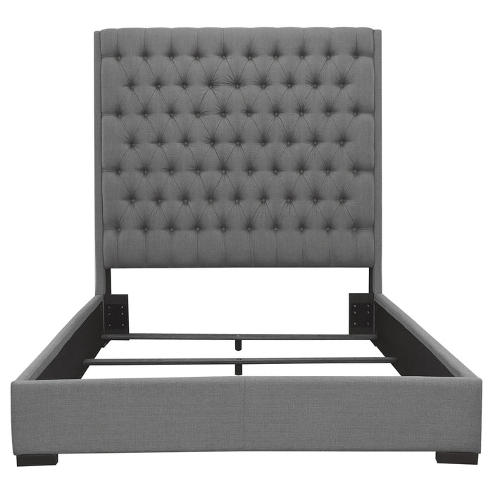 Copper - Tufted Upholstered Panel Bed