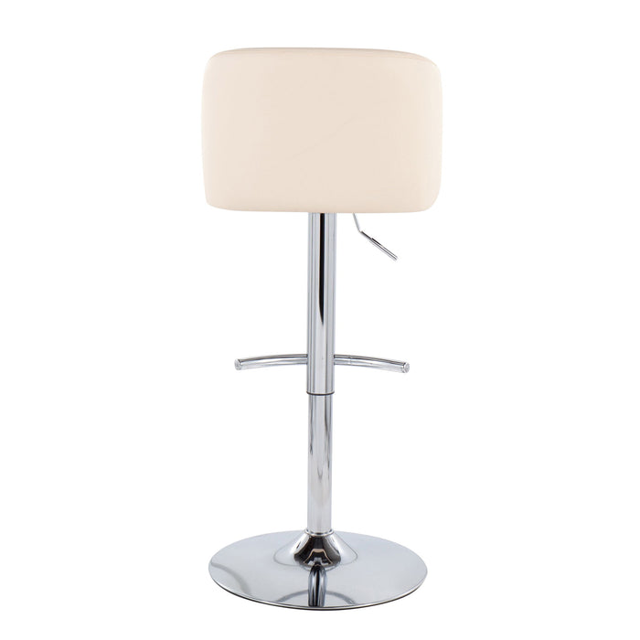 Toriano - Contemporary Adjustable Barstool With Swivel & Rounded T Footrest (Set of 2)