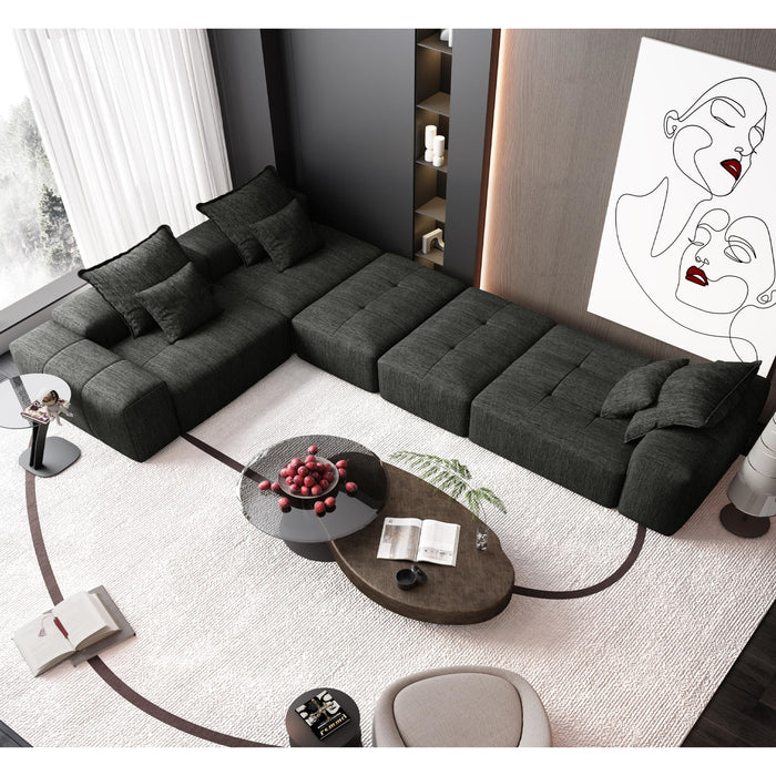 Modern Oversized Diy Combination Modular Sectional Sofa With Pillows