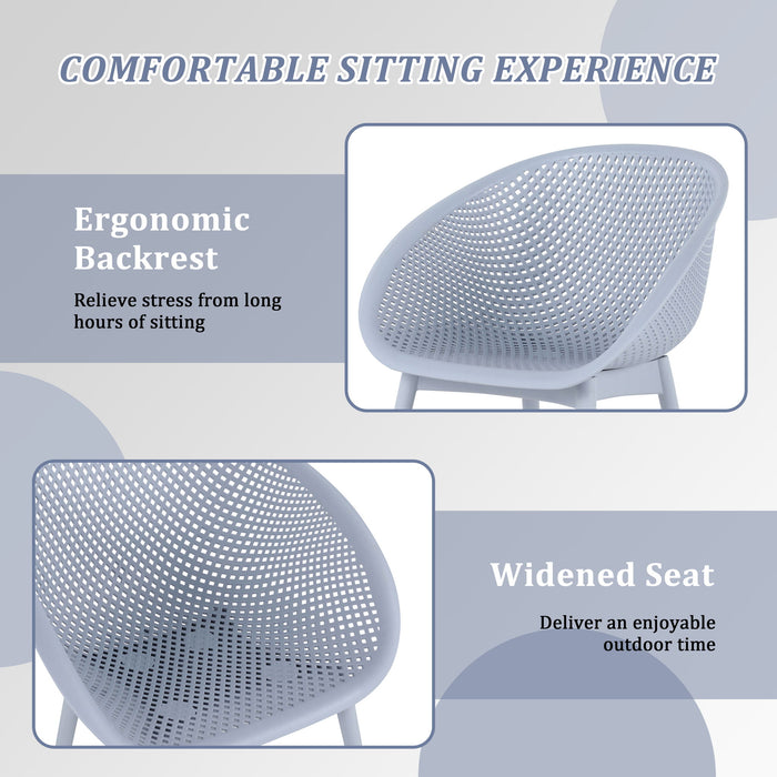 4 Pack Lounge Chair Set With Long Table