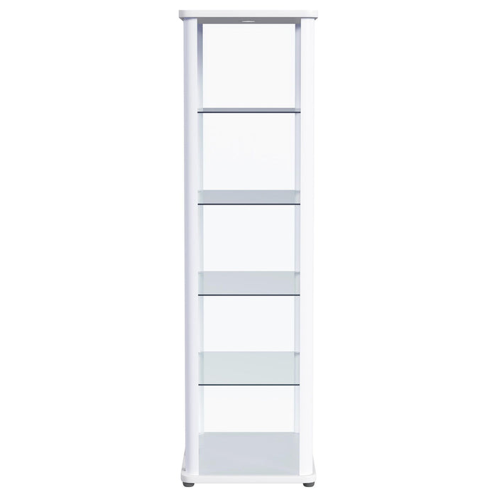 Nevra - 4 Shelf Display LED Curio Cabinet