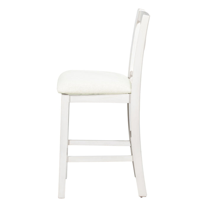 5 Pieces Counter Height Rustic Farmhouse Dining Room Wooden Bar Table Set With 2 Stools And 2 Chairs