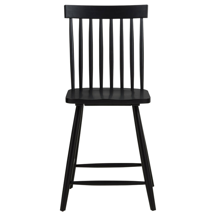 Andrews 5-piece Round Counter Dining Set Light Ash and Black