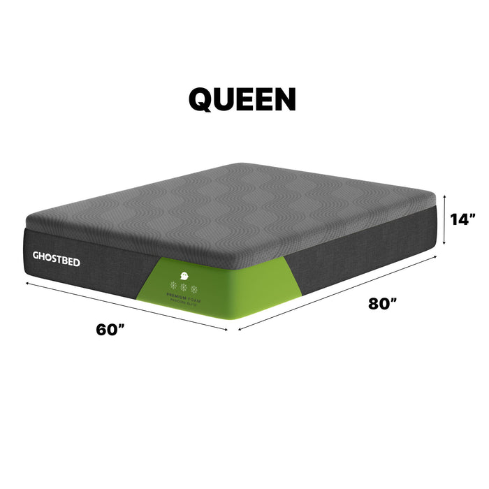 Premium - 14" Foam Mattress With Cooling Ghost Ice Cover And Copper Infused Memory Foam