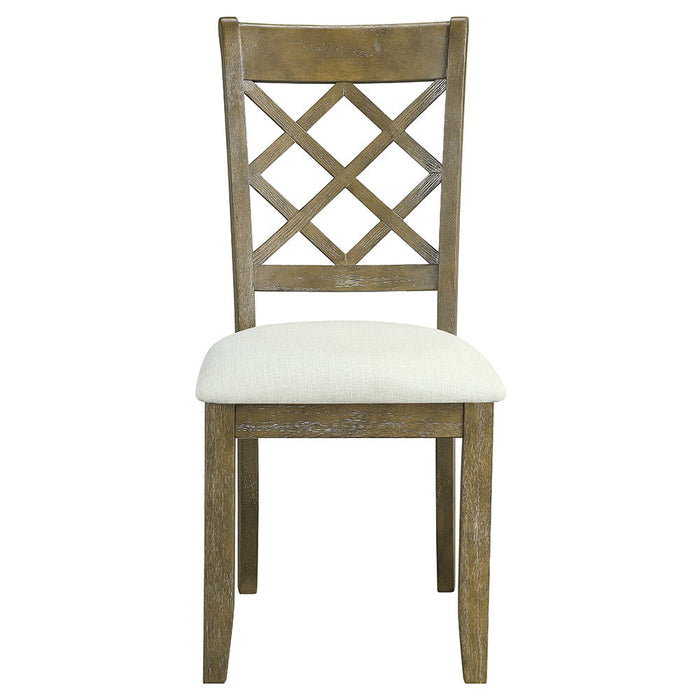 Karsen - Side Chair Set of 2) - Beige Linen & Rustic Oak