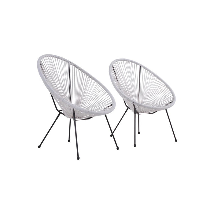 Modern Egg Shaped String Chairs (Set of 2)