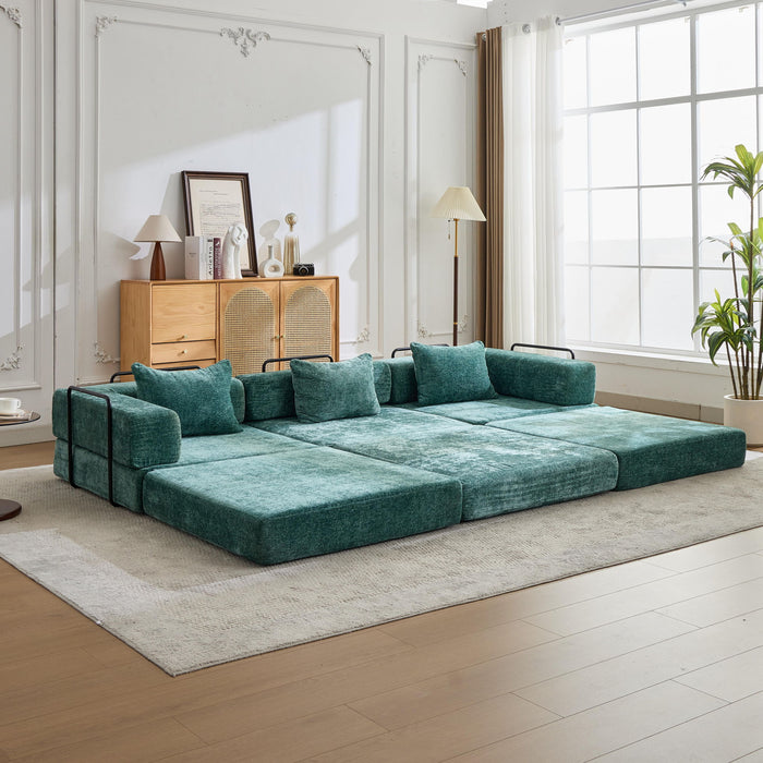 Convertible Floor Sofa Bed, Boneless Modular Sectional Sofa For Living Room