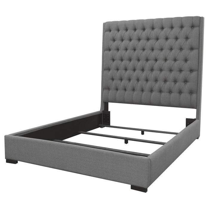 Copper - Tufted Upholstered Panel Bed