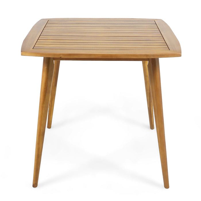 Modern Indoor Square Acacia Wood Dining Table With Toothpick Leg Design