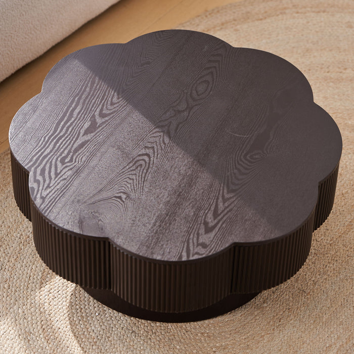 Modern Plum Blossom Shaped Coffee Table With Storage