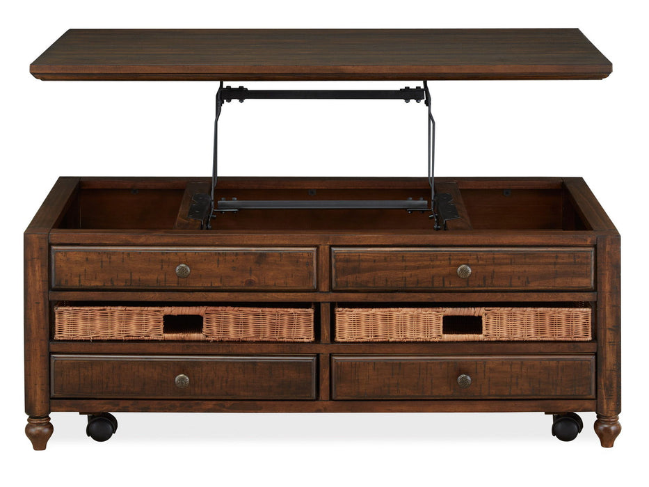 Cottage Lane - Wood Rectangular Lift-top Cocktail Table - Coffee
