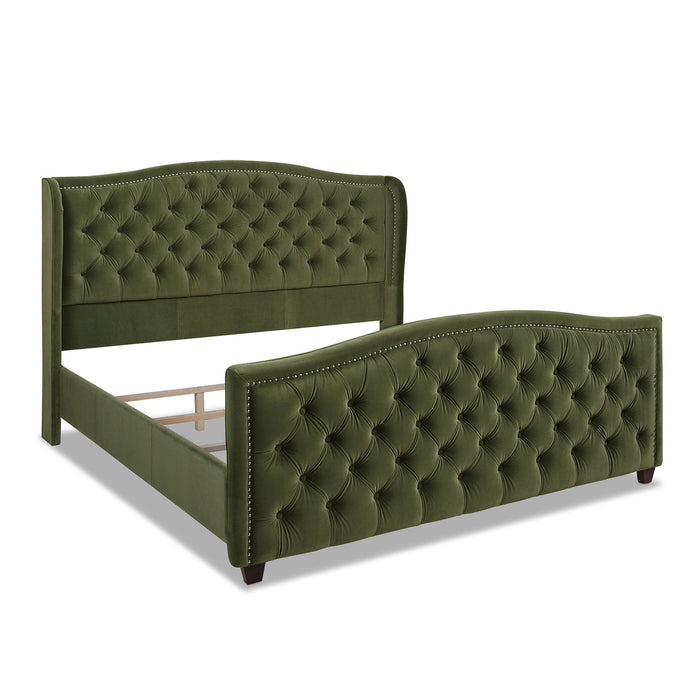 Marcella - Upholstered Shelter Headboard Bed Set