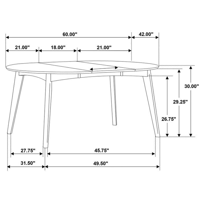 Linnea - 5 Piece Dining Set With Chairs - Dark Walnut