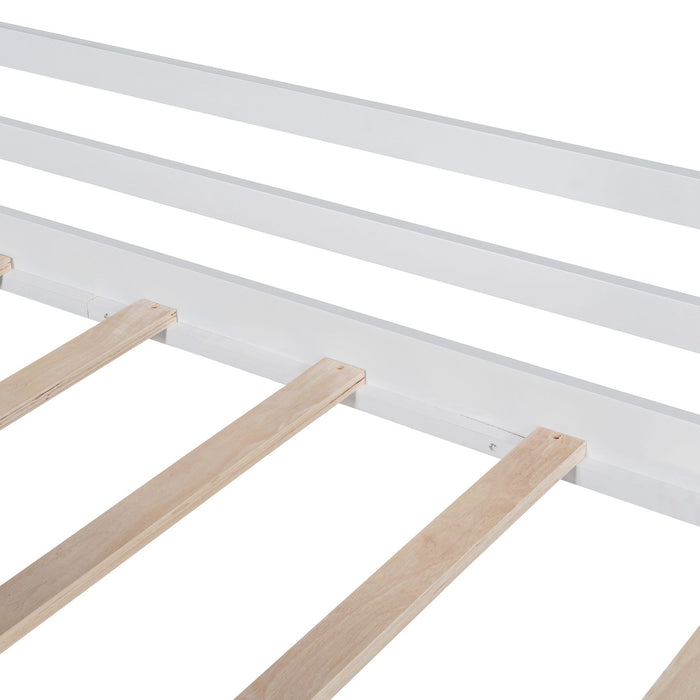 Loft House Bed With Ladder And Slide, With Blackboard And Light Strip On The Roof