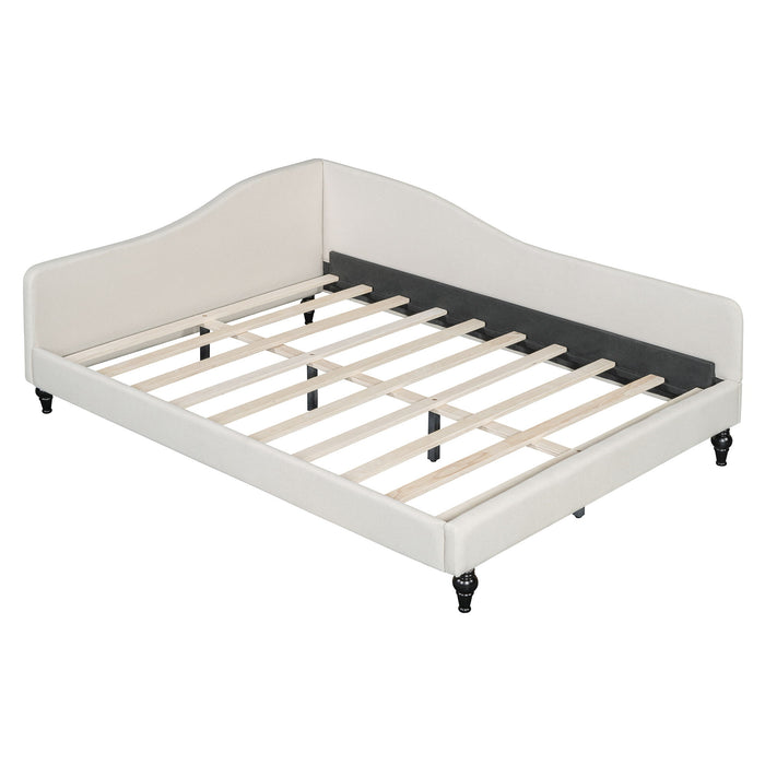 Modern L Shaped Linen Daybed With Legs