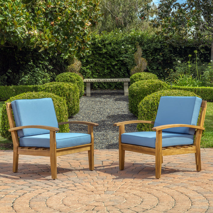 Shynel - Outdoor Seating Group With Cushions 4 Person Comfortable Design - Teak