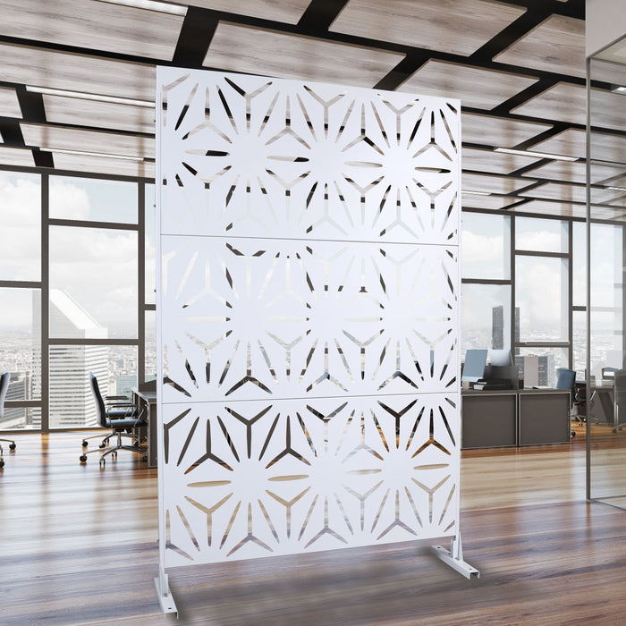 Outdoor & Indoor Metal Privacy Screen, Freestanding Decorative Panels