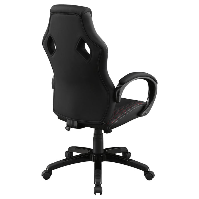 Norset - Upholstered Adjustable Home Office Desk Chair - Black