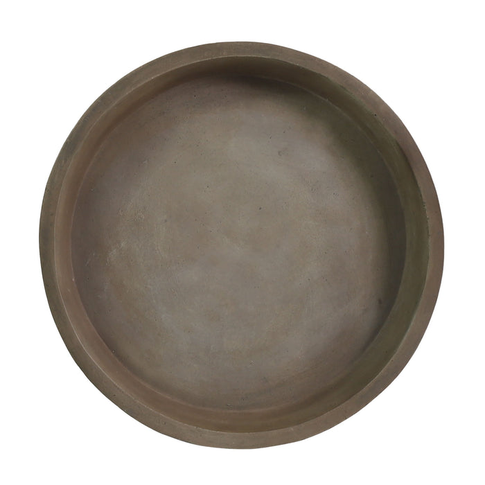 Yukon - Contemporary Side Table With Lightweight Concrete Top And Acacia Wood Frame - Gray