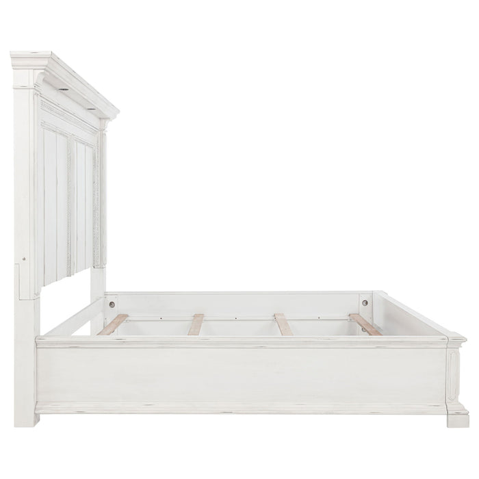 McKinney Eastern King LED Light Panel Bed Vintage White