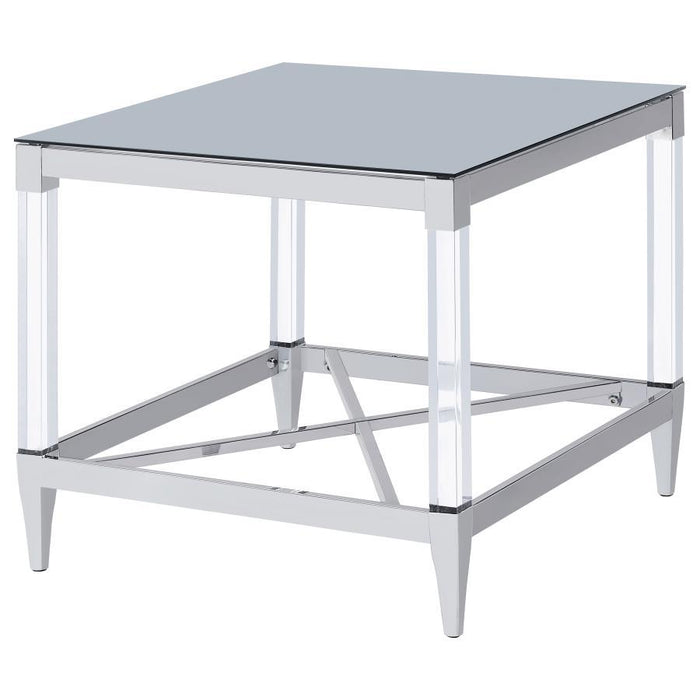Lindley - Square Tempered Mirror Acrylic Table