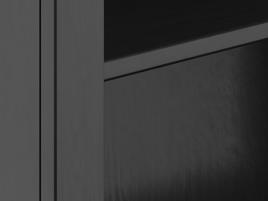 Essex - High 5 Shelf Bookcase - Black, Whiskey