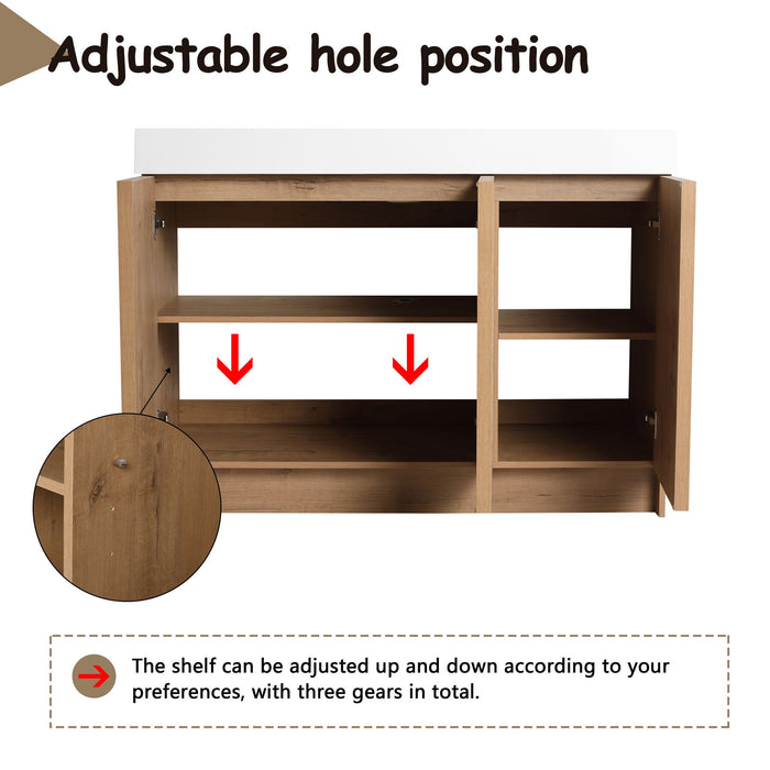 Freestanding Bathroom Vanity With Sink, Soft Close Doors
