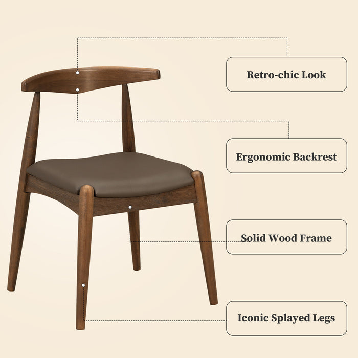 Dining Chairs With Ergonomic Backrest (Set of 2)