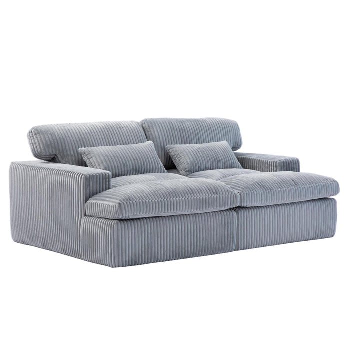 Double Chaise Lounge Chair, Oversized Upholstered Sleeper Cloud Couch