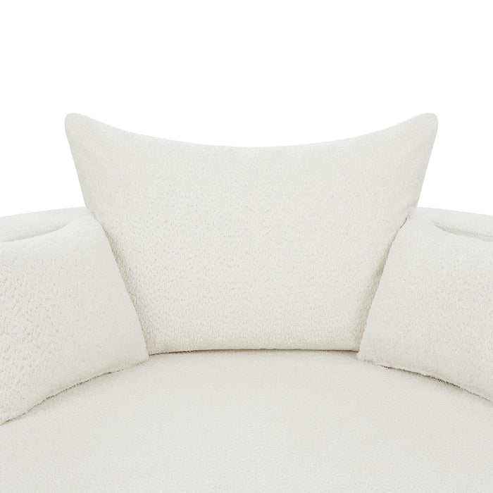 360° Swivel Chair Accent Barrel Chair With Removable Pillows