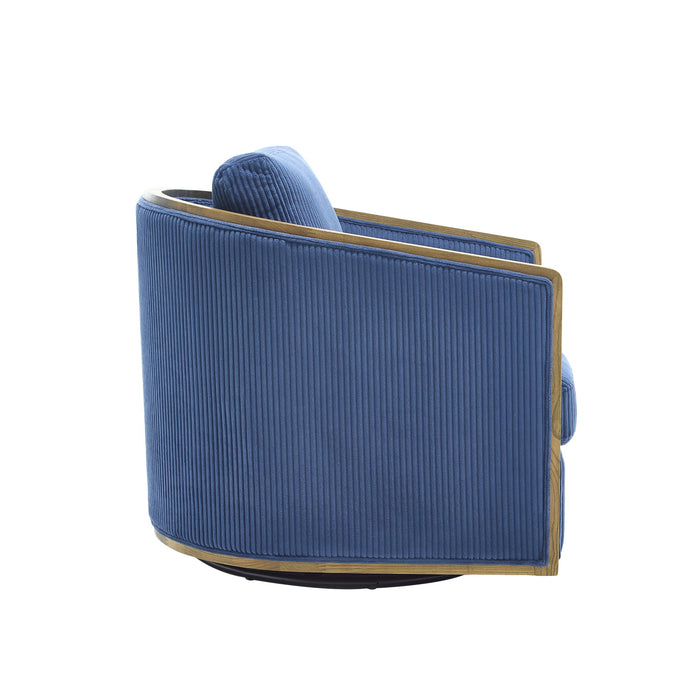 Corduroy Barrel Chair, 360 Degree Swivel