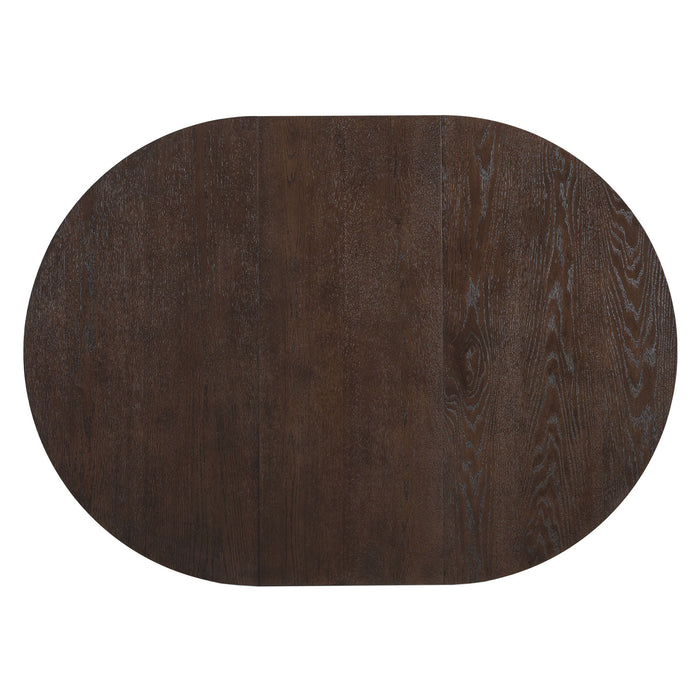 Topmax - 5 Piece Modern Extendable Round Dining Table Set With Removable Leaf For Small Places