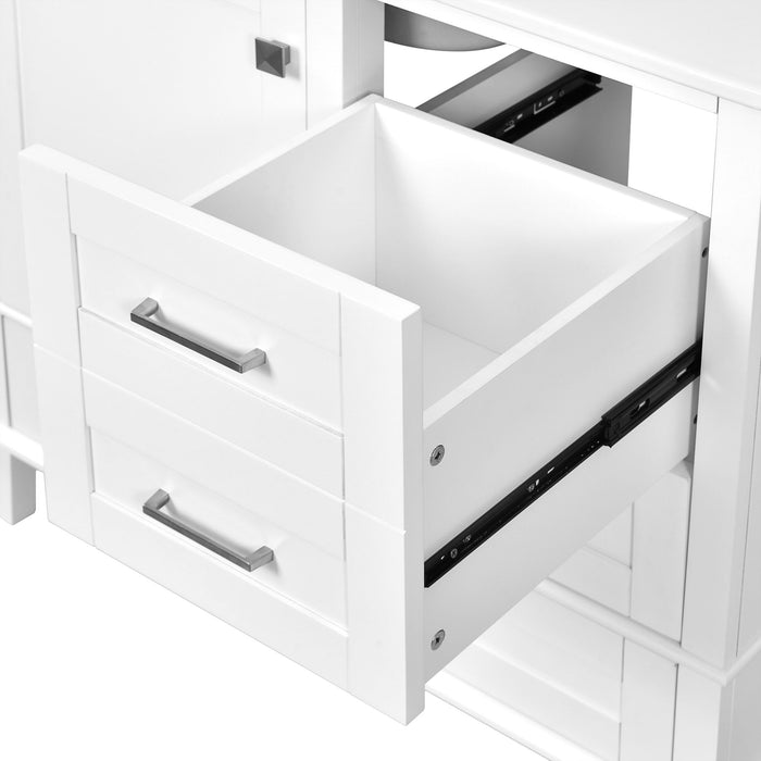 Bathroom Vanity, Modern Bathroom Cabinet With Sink Combo Set, Bathroom Storage Cabinet With A Soft Closing Door And 3 Drawers, Solid Wood Frame