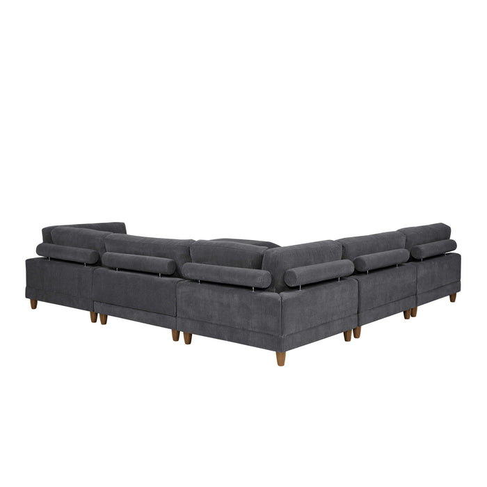 Modern Modular Sectional With Adjustable Back Support