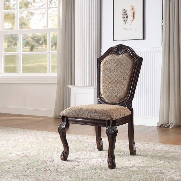Chateau De Ville - Side Chair Set of 2) - Fabric & Espresso