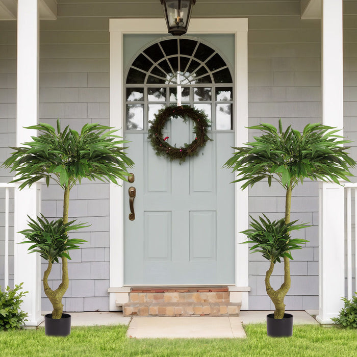 Artificial Dracaena Tree Indoor Faux ery Plant For Decoration, 150Cm - Green