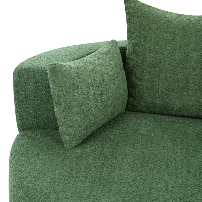 360° Swivel Accent Barrel Chair With 3 Removable Pillows For Living Room