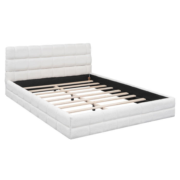 Upholstered Platform Bed With Headboard
