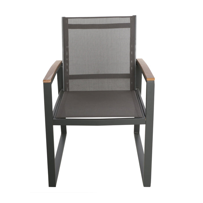 Aresha - Metal Outdoor Dining Armchair (Set of 2) - Gray