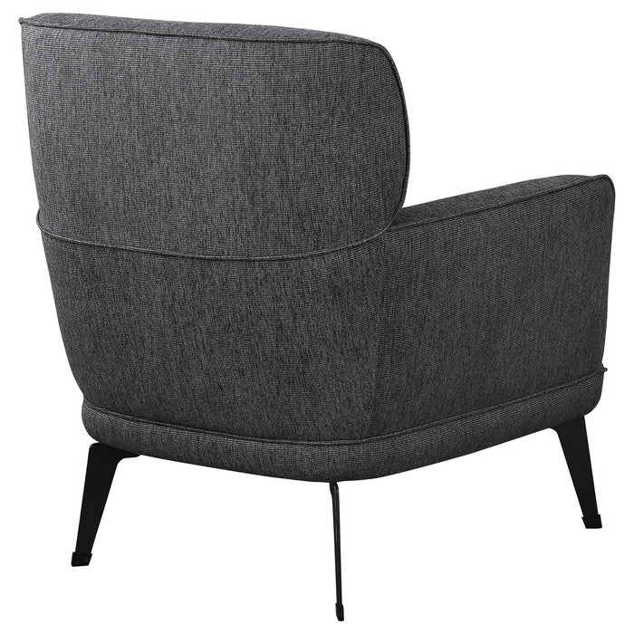 Andrea Upholstered Crescent Arm Accent Chair Grey