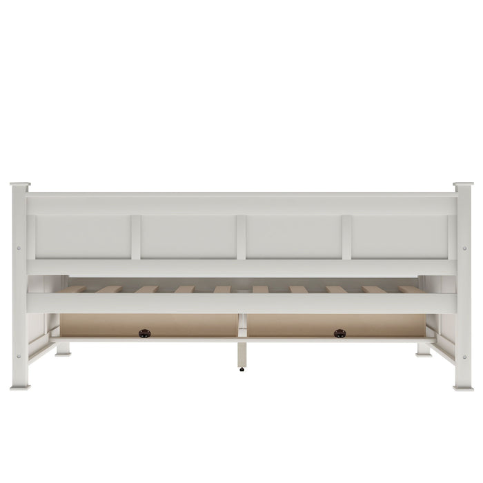 Modern Daybed With 2 Large Drawers, X Shaped Frame