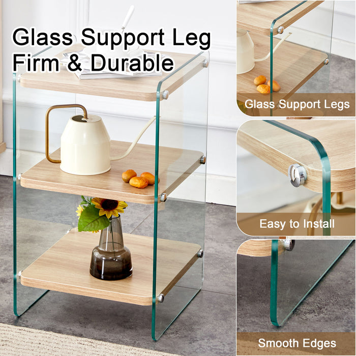 Modern 3 Layer Bedside Cabinet With Storage Function