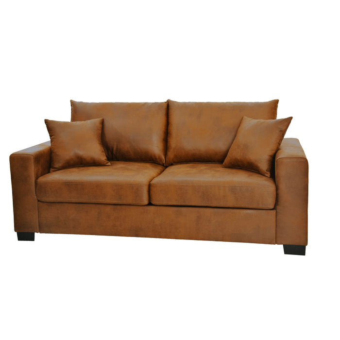 2 Seater Sofa, 2 Throw Pillows For Living Room