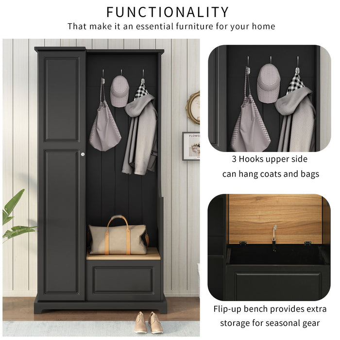 Hall Tree With Flip Up Bench